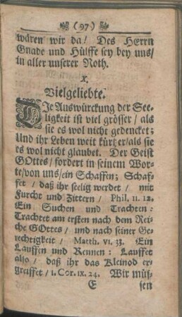 X. Vielgeliebte.