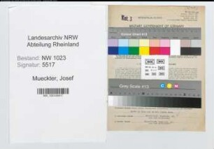 Entnazifizierung Josef Mueckter , geb. 14.01.1887 (Steuersekretaer)