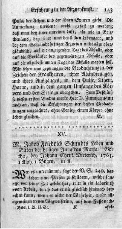 XV. Leben und Sitten der heiligen Jungfrau Maria.