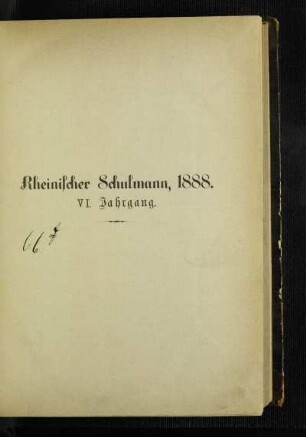 6: Rheinischer Schulmann - 6.1888