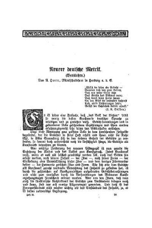 Neuere deutsche Metrik (Verslehre)
