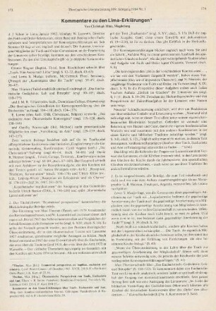 173-180 Kommentare zu den Lima-Erklärungen