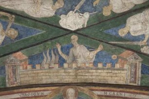 Szenen aus dem Buch Ezechiel — Die Ankündigung des Strafgerichts über Jerusalem — Ezechiel wiegt das Haar und verbrennt einen Teil davon
