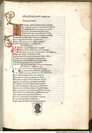 Comoediae : mit Widmungsbrief an Jacobus Zeno, Bischof von Padua, und Vita Plauti von Georgius Merula