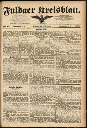 Ausgabe vom Dienstag, den 04. November 1902.