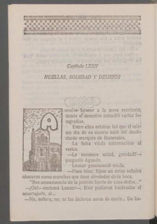 Capítulo LXXII - Huellas, soledad y delirios