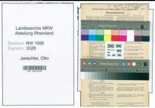 Entnazifizierung Otto Jaeschke , geb. 26.06.1903 (Zollbeamter)