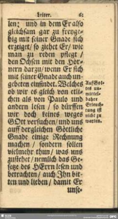 Auf Gottes unmittelbahre Erleuchtung ist nicht zu warten