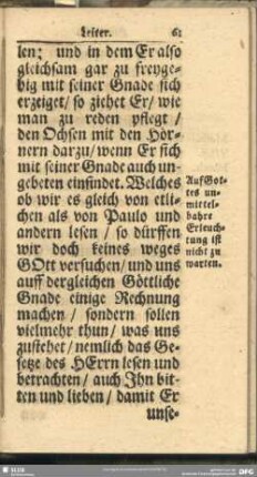 Auf Gottes unmittelbahre Erleuchtung ist nicht zu warten
