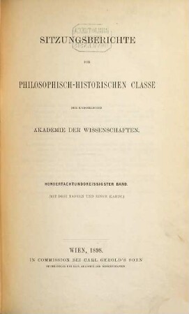 Sitzungsberichte. 138. 1897