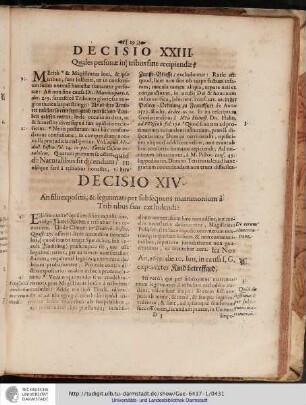 Decisio XXIII. Quales personae in tribus sint recipiendae?