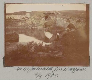 An der Jordanbrücke gisr el-mugami' [gisr el-megami (Jordanbrücke)]. 9/4 1908.