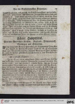Achter Haupttitul: Von den Nordischen Reichen. Rußland, Dännemarck, Norwegen und Schweden