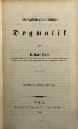 Evangelisch-protestantische Dogmatik