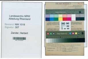 Entnazifizierung Herbert Zander , geb. 09.02.1909 (Kaufmaennischer Angestellter)