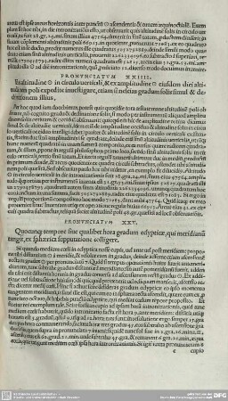 PRONUNCIATUM XXV. Quocun[..] tempore sive qualibet hora gradum eclypticae, qui meridianu tangit, ex sphaerica supputatione colligere.