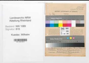 Entnazifizierung Wilhelm Kuester , geb. 25.11.1900 (Polizeibeamter)