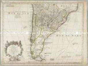 Carte du Paraguay du Chili du Detroit de Magellan &c.
