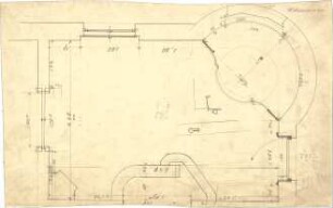 Littmann, Max; Bocksberg; Hofgut, Landhaus - Wohnzimmer (Grundriss)