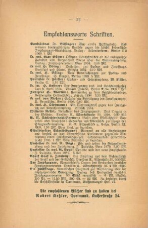Empfehlenswerte Schriften