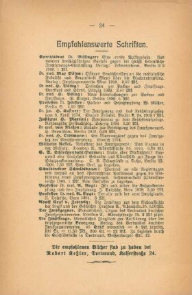 Empfehlenswerte Schriften