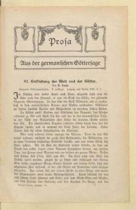 Aus der germanischen Göttersage