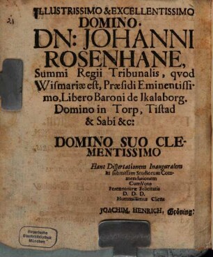 Disp. ... de iudice suspecto : Vom verdächtigen Richter