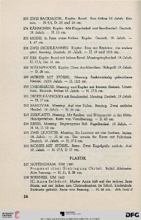 VII. Plastik (Nr. 217-254)