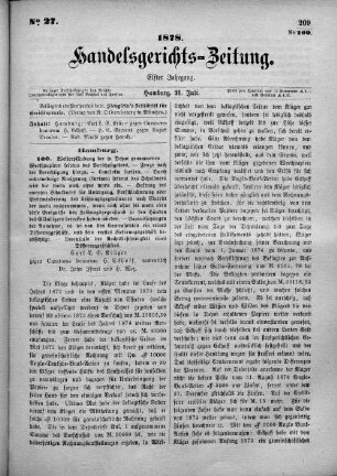 No. 27. 31. Juli 1878