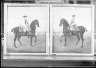Gemälde mit den Darstellungen eines Kürassiers vom Leibregiment zu Pferde Nr. 3 und eines Kürassiers vom Regiment Nr. 4 von Geßler (2)
