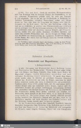 Siebenter Abschnitt. Elektricität und Magnetismus