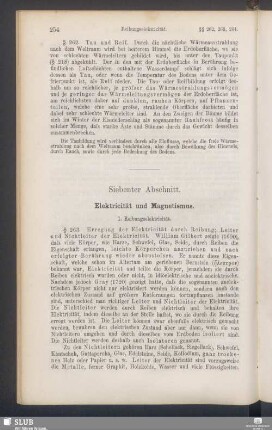 Siebenter Abschnitt. Elektricität und Magnetismus