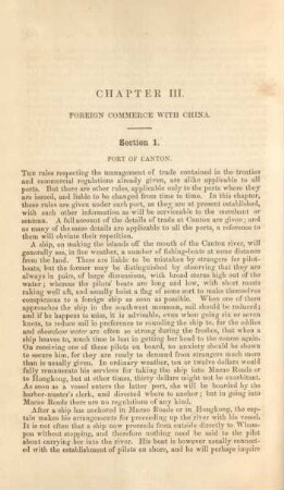 Chapter III. Foreign commerce with China