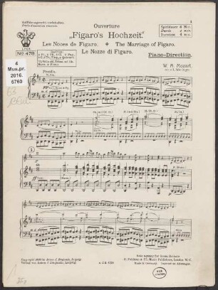 Figaro's Hochzeit : Ouverture = Les noces de Figaro = The marriage of Figaro = Le nozze di Figaro