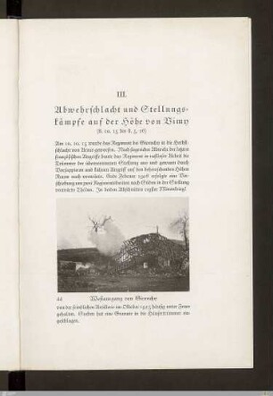 III. Abwehrschlacht und Stellungskämpfe auf der Höhe von Vimy