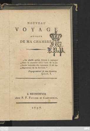 Nouveau Voyage Autour De Ma Chambre