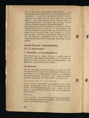 Zweite Periode: Hochmittelalter, 10. - 13. Jahrhundert