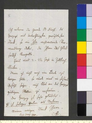 Brief von Herder, Karoline an Goethe, Johann Wolfgang von