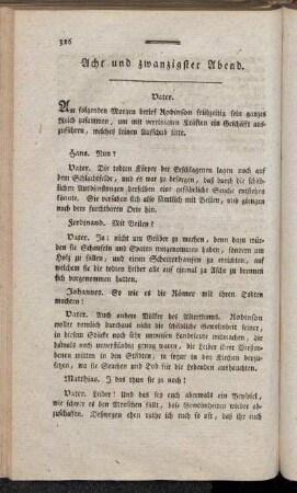 Acht und zwanzigster Abend. = Vingt-Huitième Soirèe.