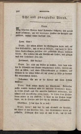 Acht und zwanzigster Abend. = Vingt-Huitième Soirèe.