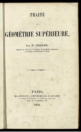 Traité de géométrie supérieure