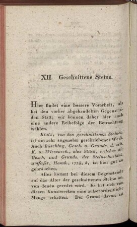 XII. Geschnittene Steine.