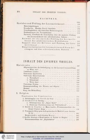 Inhalt des zweiten Theiles