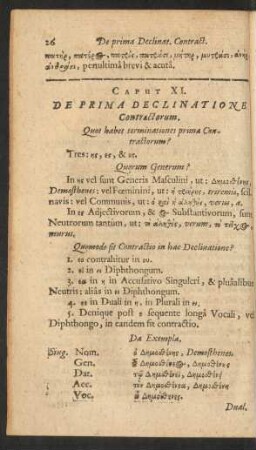 Caput XI. De Prima Declinatione Contractorum