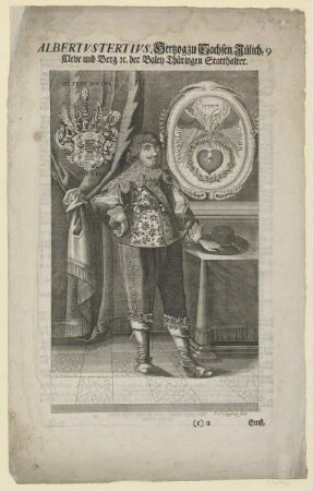 Bildnis des Herzog Albertvs Tertivs Hertzog zu Sachsen, Jülich, Cleve und Berg
