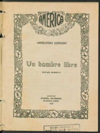 1920001900: Un hombre libre : Rafael Barrett