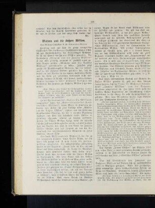 Wichern und die Äußere Mission
