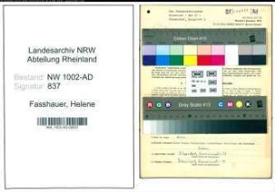 Entnazifizierung Helene Fasshauer, geb. 14.04.1888 (Verw.Gehilfe)