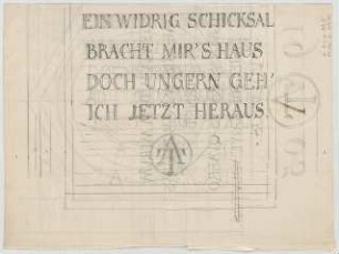 Thiersch, August ; Schönau (Bayern); Landhaus K. Mayer - Schrifttafel (Details)