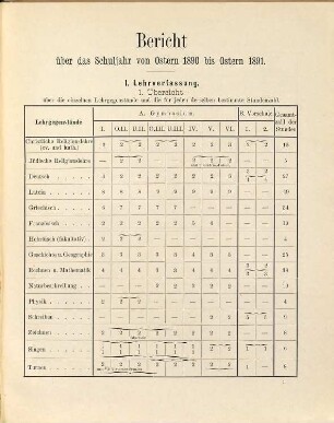 Jahresbericht : über d. Schuljahr .... 1890/91
